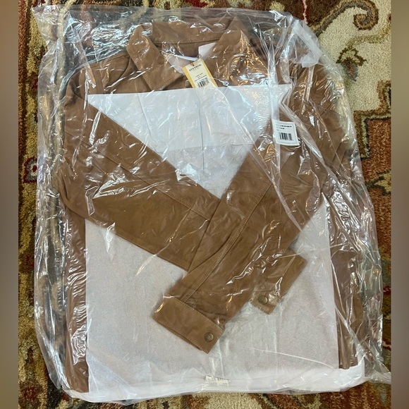 NWT In Packaging Stetson Tan Brown Jacket SUEDE DENIM SHIRT JACKET Size Large - Picture 5 of 7